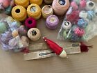 Vintage Crochet Thread Lot With Tool