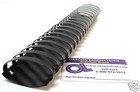 Plastic Comb Binding Spines 1-1 2-inch  38mm  19 Ring  pack Of 100  Black 1 5 
