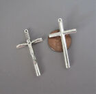 Lot 3 Standard Rosary Crucifix Italy Cross Rosaries Parts C119 Finish Silver