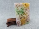 Chinese Natural Green Jade Manual Sculpture Hand-carved Jadeite Pendant