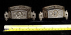 2 Ornate Victorian Cast Iron Drawer Pulls- Lady Head Apothecary Design- Ex  Cond