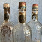 Lot 3 Vintage Schenley Whiskey Liquor Embossed Glass Bottle W  Tax Stamp