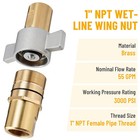 New 1  Npt Wet-line Wing Nut Hydraulic Quick Disconnect Coupler   Coupling Set