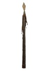 Vintage African Carved Wood metal Spear        Tribal 33    Tip To Base