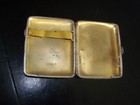 Antique Sterling Silver Cigarette Case Hallmarked With Gold Washed Interior
