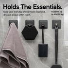 Arnold Silicone Shower Hook  Adhesive Bathroom Hook - Charcoal   Waterproof