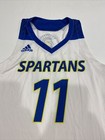 Game Worn Used Adidas San Jose State Spartans Sjsu Basketball Jersey Med 5  11