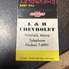 Vintage Early Matchbook Cover 1956 Chevrolet L h Chevy Pittsfield Maine