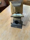 1 Arts   Crafts Brass Sconce  As Found  Needs Restored  Yost Socket  Free S h