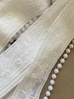 2 Yards Off White Cotton  Embroidered Vintage Style Floral Lace Trim