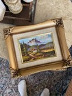 Two Vintage Oil Painting In Ornate Gold Frame