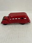 Vintage 30 s Pressed Steel Wood Wheel Red Greyhound Bus Embossed Greyhound Wow
