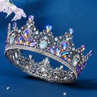 Full Circle Bridal Crown Rhinestone Wedding Queen Princess Crystal Tiara Glitter