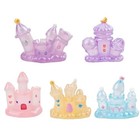 5 Pcs Miniature Dreamy Castle Figurines     Luminous Fairy Tale House Resin Cake 
