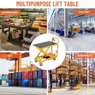 Hydraulic Lift Table Cart 500lbs Capacity 28 4  Manual Single Scissor Lift Table