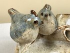 Steve Vasiliou Pottery Sculpture  Two Birds  6  Bowl  Handmade Rare  1988