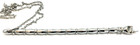 Vintage Judaica Shiny Silver Torah Pointer Yad With Chain Israel Jewish Judaism