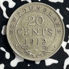 1912 Newfoundland 20 Cents Lot t6920 Silver 