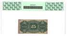 25 Cent Frac Currency Fourth Iss Fr 1302 Pcgs Very Fine 20 Apparent Ink Stains