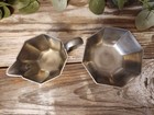 Gorham Pewter Octette Sugar Bowl Ph3   Creamer Ph4 Set Vintage Patina