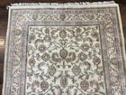 Indo Per sian Rug 4x6 Vintage Handmade Wool Carpet Floral Allover Beige