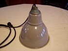 Antique Benjamin Gray Porcelain Industrial Gas Service Station Light Fixture