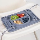 Strong Suction Baby Placemat   Silicone Toddler Plate With 4 Toy Strap