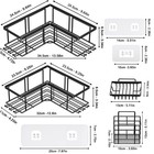 Corner Shower Caddy  4 Pack Adhesive Bathroom Accessories  Storage Stainless    