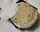 500 Ct  Vintage American Scott Gold Foil Doilies  5  Round Metallic Coasters