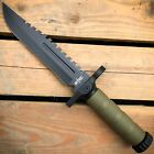 12 5  Military Hunting Fixed Blade Survival Knife W Fire Starter   Sheath
