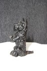 Vintage Black Cast Iron Scottish Terrier  scottie  Dog Door Stop 11  Tall