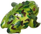 Unique Thailand 5 Inch Hand Carved Wooden Frog Musical Instrument Tone Block    