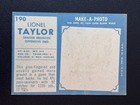 Vintage 1961 Topps Lionel Taylor Rookie  190 Denver Broncos Rc Ex A2