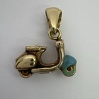 Vintage 14k Italy Gcj George Carter Jessop Gold Vespa Scooter Pendant Charm Enam