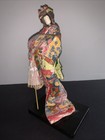 Vintage Washi Ningyo Japanese Paper Doll Geisha Kimono Handmade Figurine  read 