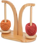 Yarn Holder For Knitting  Crocheting  2 Spindle Wooden Yarn Spinner Rotating