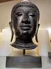 Cast Bronze Buddha Head Statue 3-piece Set Made In Thailand