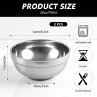 2 Pcs 25 Oz Stainless Steel Bowls Double Wall Insulated Soup Metal Serving