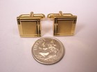 Simple Design Diamond Cut Gold Tone Vintage Small Cuff Links Plain Quality