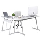 58  Computer Gaming Laptop Table L Shaped Desk Workstation Office Desk White