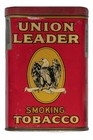 Rare 1930s  union Leader    Litho Pocket Tin Tobacco Tin Is In Very Good Condition