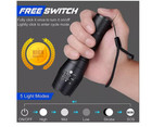 Tactical Waterproof T6 Led Flashlight High Power  Zoomable  5 Modes Outdoor Use