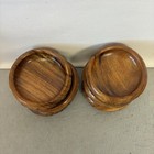 Vintage Hand Carved Monkey Pod Wood Bowls Set Of 6 Polynesian Tiki  Bar Decor 6   