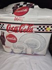 Vintage 1997 Coca Cola 16 Pc Glass Dinnerware Set  New In Box