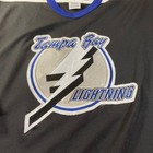 Tampa Bay Lightning Nhl Hockey Ccm White Black Jersey Large Long Sleeves
