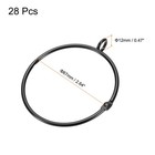 28 Pcs Brass Curtain Rod Rings Curtain Hanging Rings 2 5  Inner Diameter Black