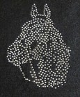  7539 Rhinestone   Rhinestuds Iron On Transfer Hot Fix 3-1 4 x4-3 8  Horse