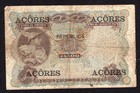 Azores-pick  8b 1909 2500 Reis Banknote With Red Overprint
