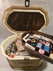 Vintage Sewing Box Lot Sewing Patterns Simplicity Mccalls Old Buttons Thread Ect