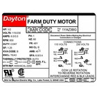 Dayton 1yaz3 Agricultural Fan Motor  Permanent Split Capacitor  1 2 Hp 
